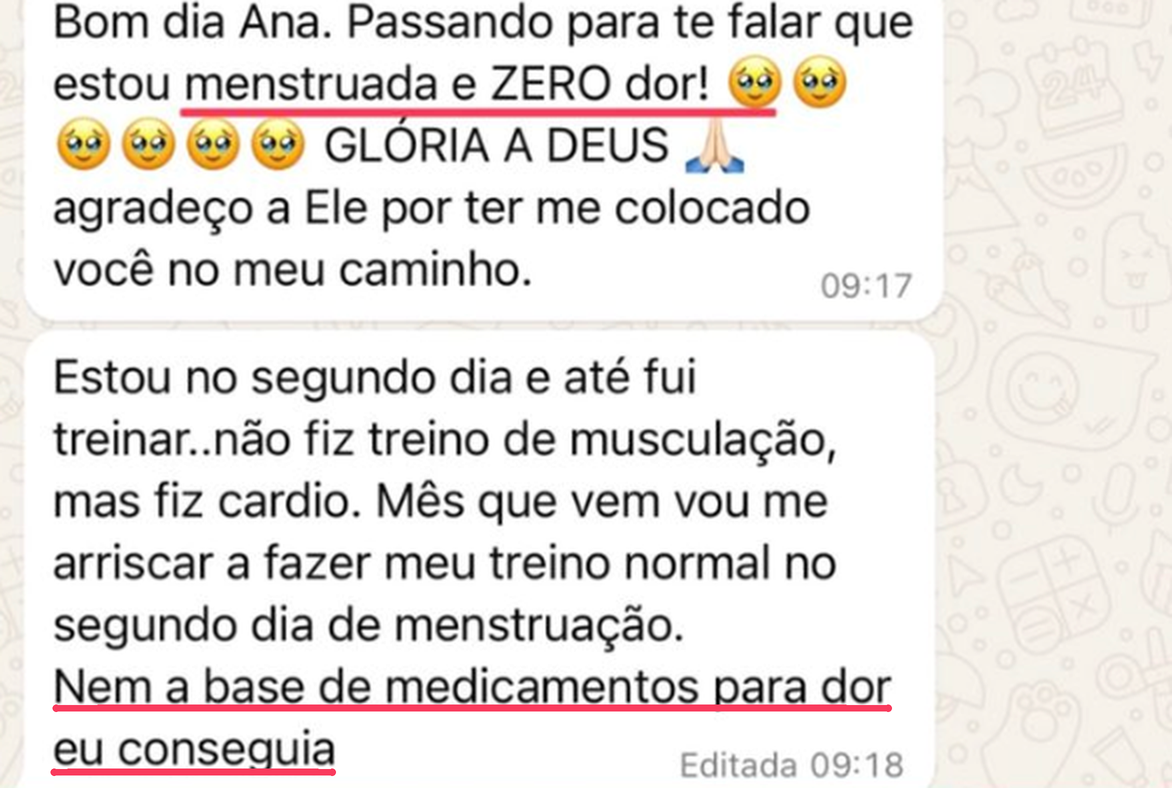 Depoimento de aluna com resultado destacado