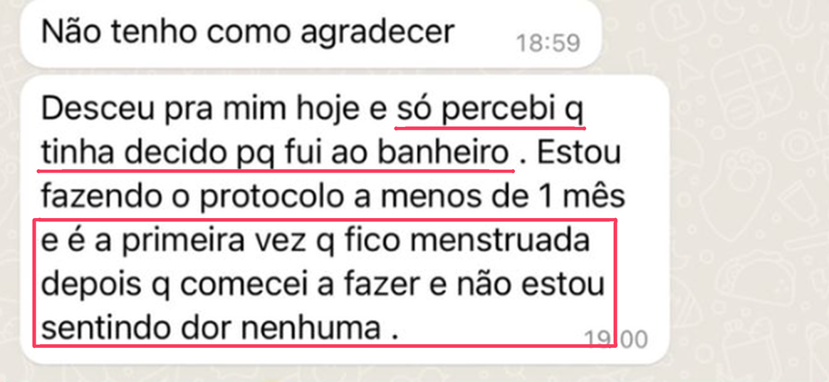Depoimento de aluna com resultado destacado