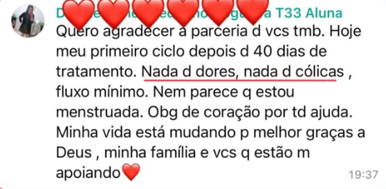 Depoimento de aluna