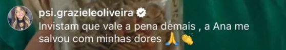 Depoimento de aluna
